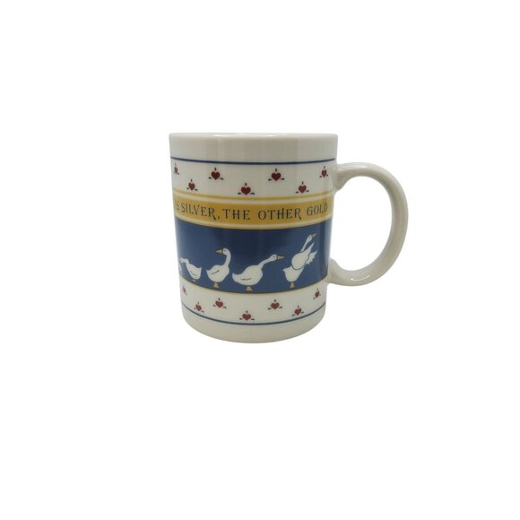 Vintage 1987 Dicksons Ceramic Mug With "Make New Friends Keep The Old" Goose Des - Picture 3 of 5